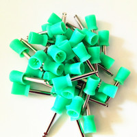 50 szt. Laboratorium dentystyczne nylonowe zatrzaski małe płaskie polerka szczotki profilaktyczne jednorazowe opieka stomatologiczna szczotka 5